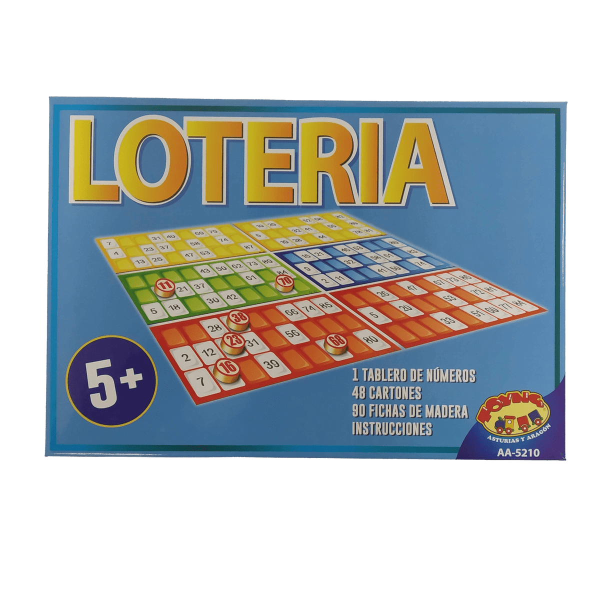 Juego De Mesa Lotería 48 Cartones Fichas De Madera - Toyng - Toyng Chile