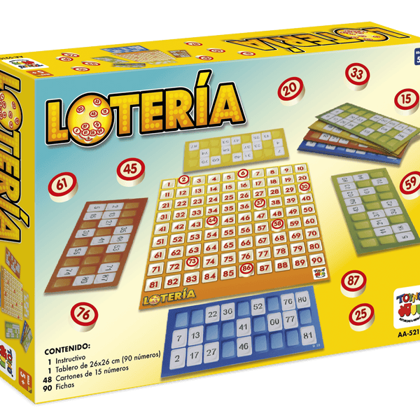 Juego De Mesa Lotería 48 Cartones Fichas De Madera - Toyng - Toyng Chile