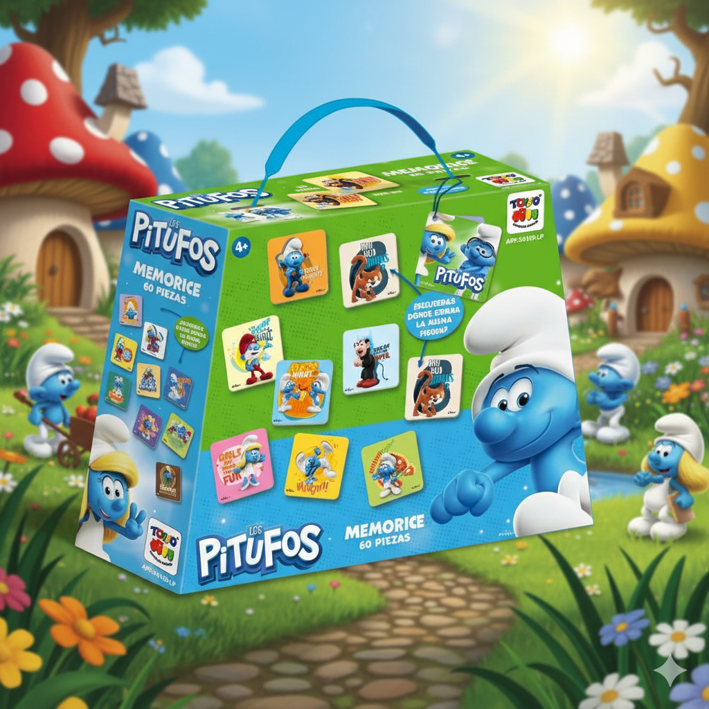 Juego de Mesa Memorice 60 Piezas Pitufos - Los Pitufos - Toyng Chile