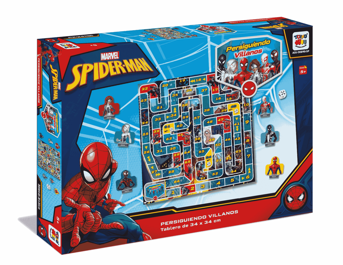 Juego de Mesa Persiguiendo Villanos - Spiderman - Toyng Chile