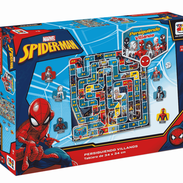 Juego de Mesa Persiguiendo Villanos - Spiderman - Toyng Chile
