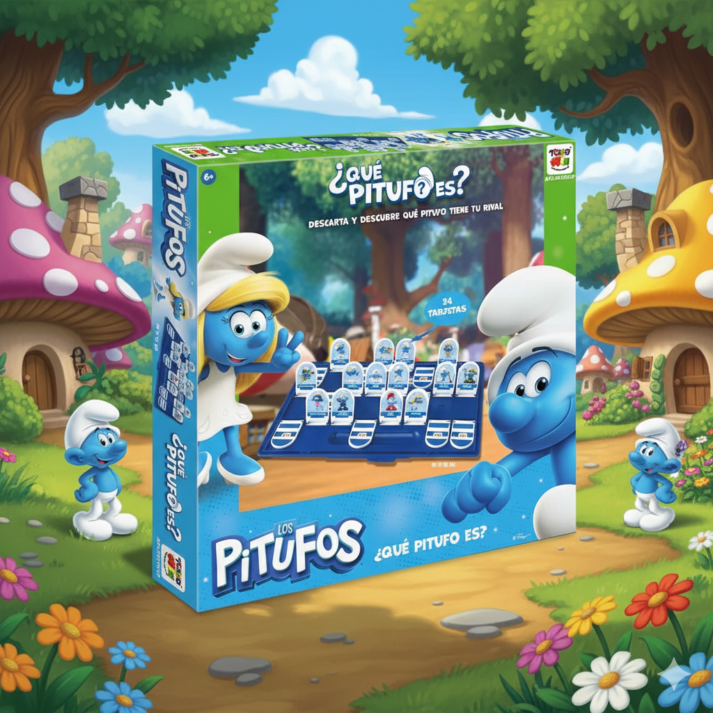 Juego de Mesa Qué Pitufo Es - Los Pitufos - Toyng Chile