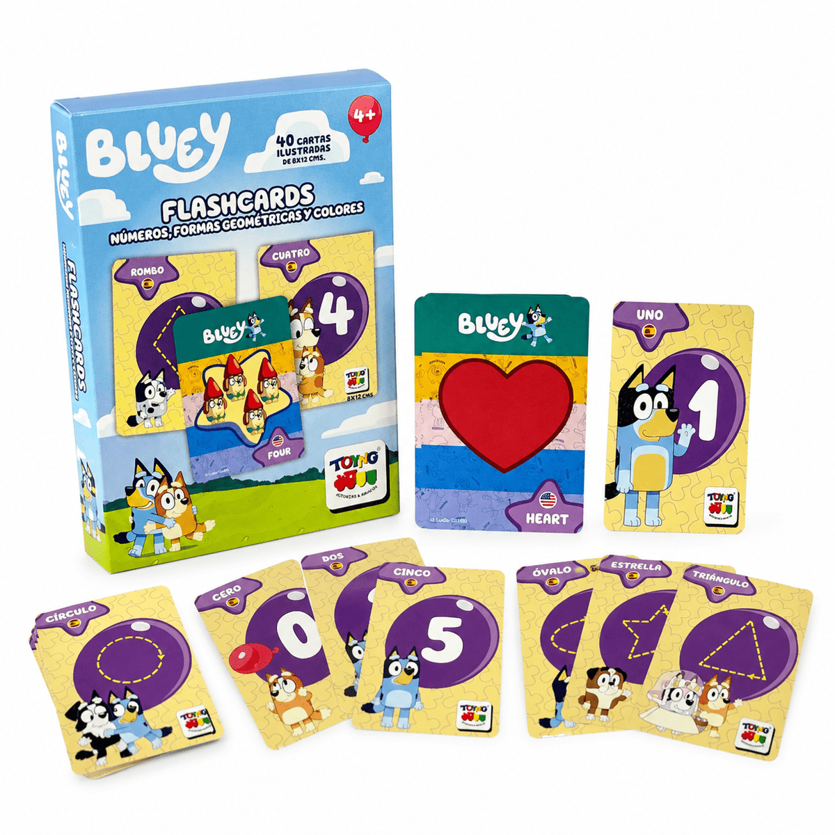 Juego Educativo Flash Cards Números Colores Figuras - Bluey - Toyng Chile