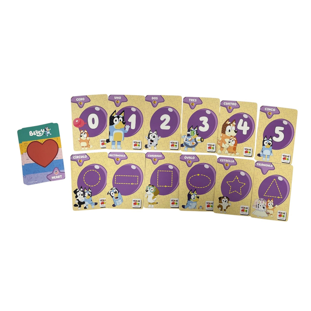 Juego Educativo Flash Cards Números Colores Figuras - Bluey - Toyng Chile