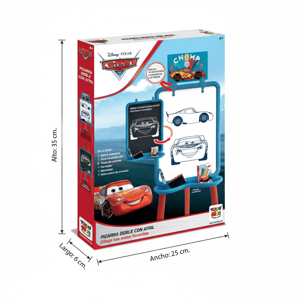Juego Educativo Pizarra Doble Atril - Cars - Toyng Chile