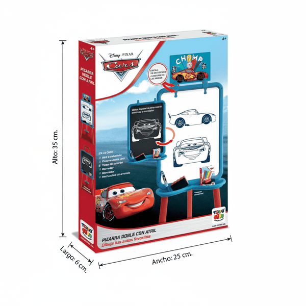 Juego Educativo Pizarra Doble Atril - Cars - Toyng Chile