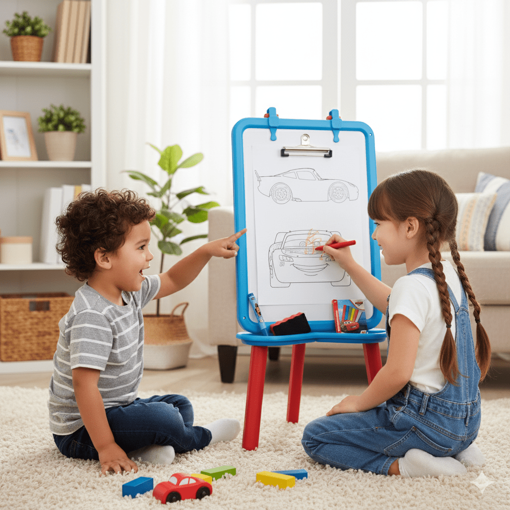 Juego Educativo Pizarra Doble Atril - Cars - Toyng Chile