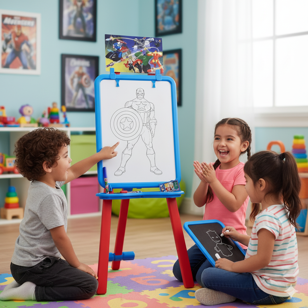 Juego Educativo Pizarra Doble Con Atril Avengers - Marvel - Toyng Chile