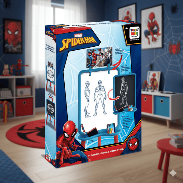 Juego Educativo Pizarra Doble Con Atril - Spiderman - Toyng Chile