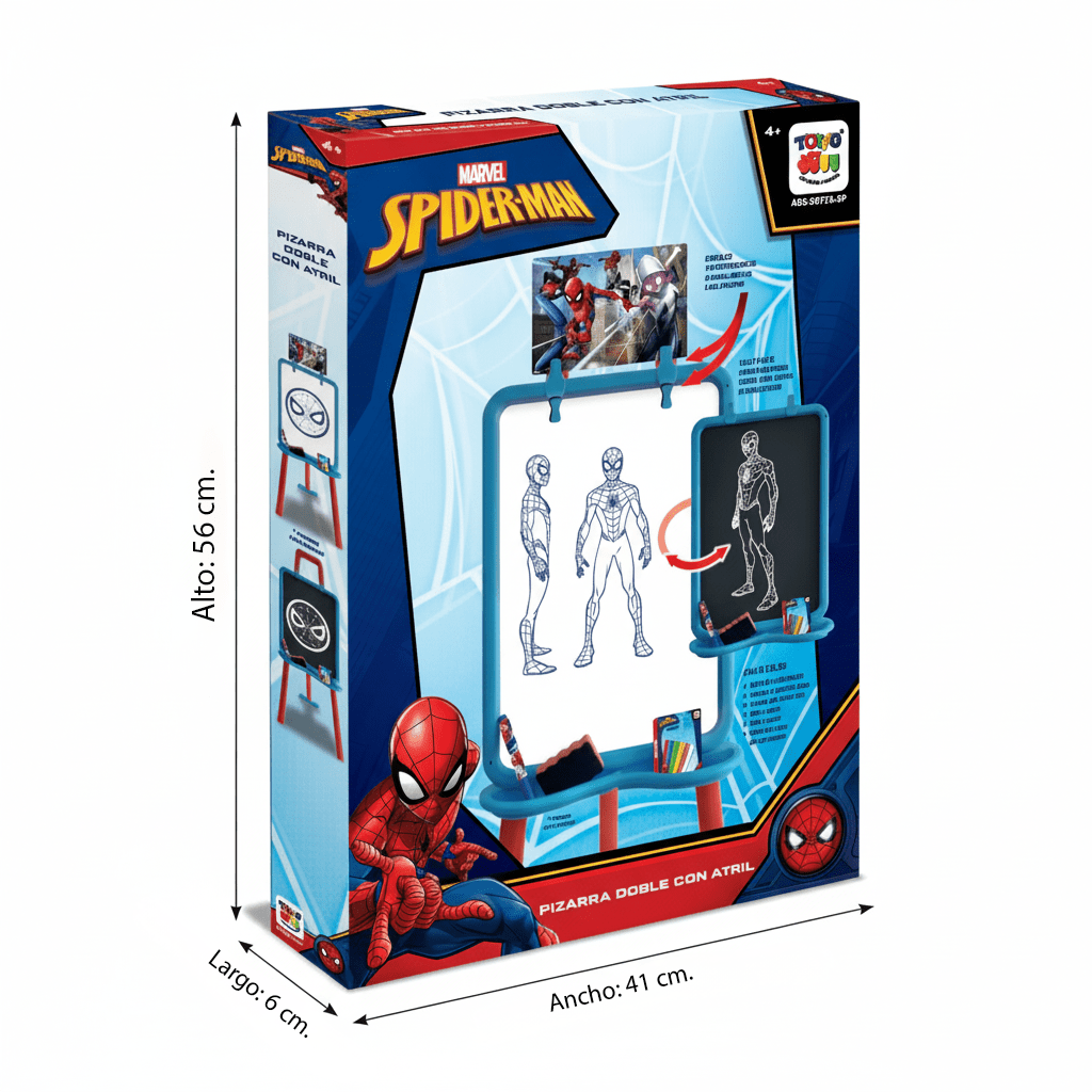 Juego Educativo Pizarra Doble Con Atril - Spiderman - Toyng Chile