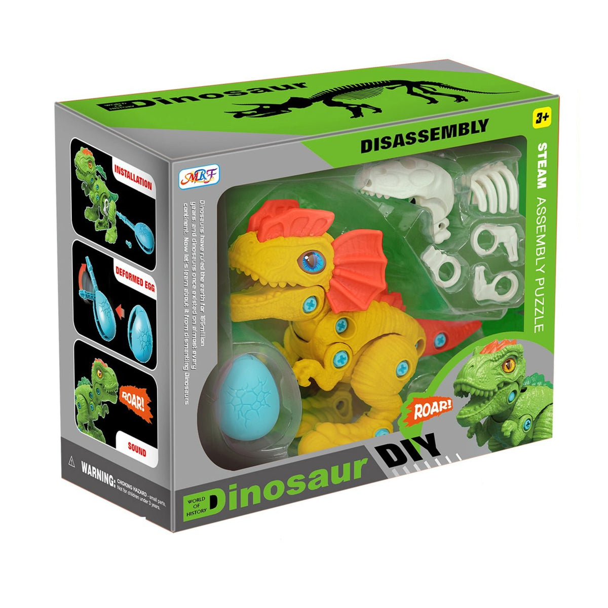 Juguete Dinosaurio Amarillo Armable - Toyng - Toyng Chile