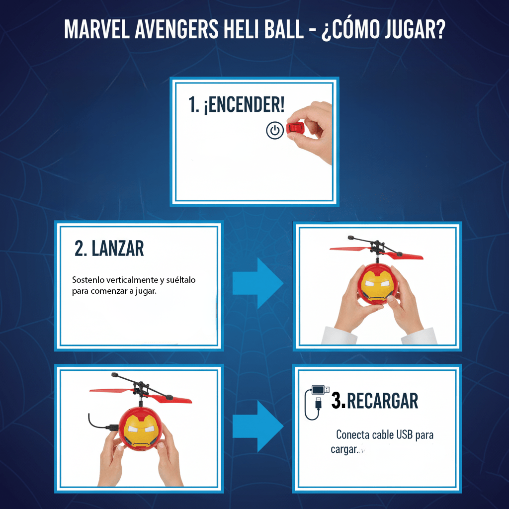Juguete Heliball Iron Man - Marvel - Toyng Chile