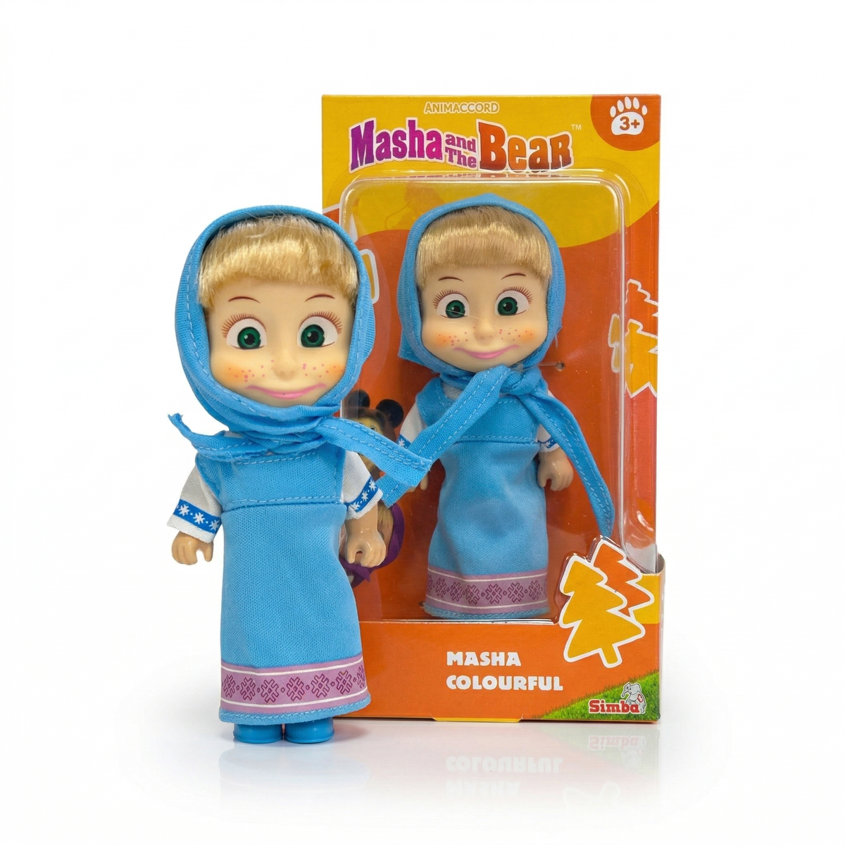 Juguete Muñeca Masha Vestido Celeste - Masha Y El Oso