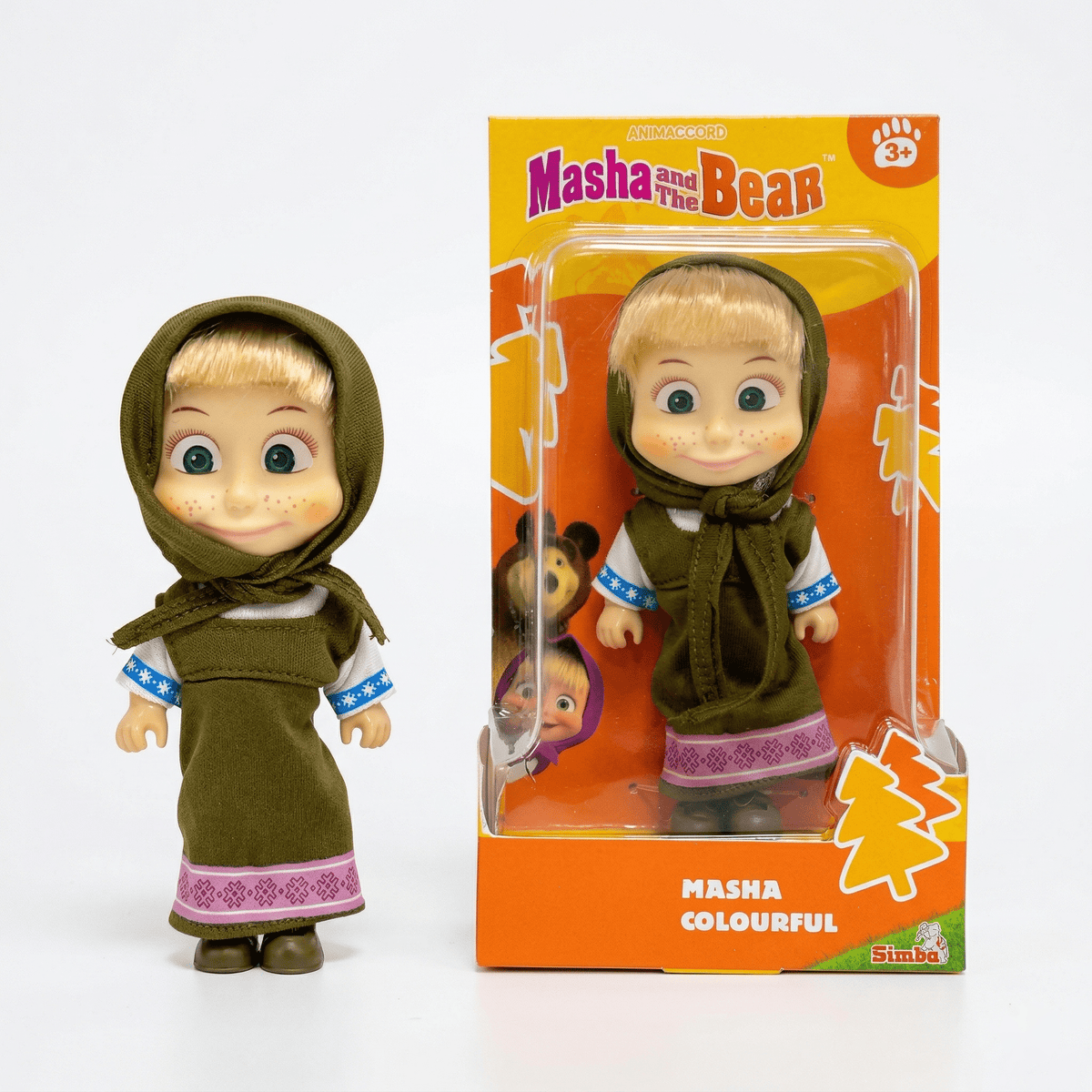 Juguete Muñeca Masha Vestido Verde - Masha Y El Oso