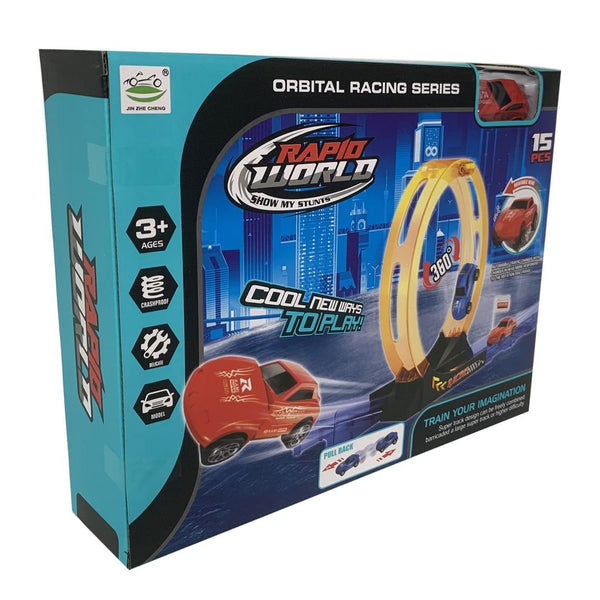 Juguete Pista 15 Piezas 1 Auto Pull Back - Toyng - Toyng Chile