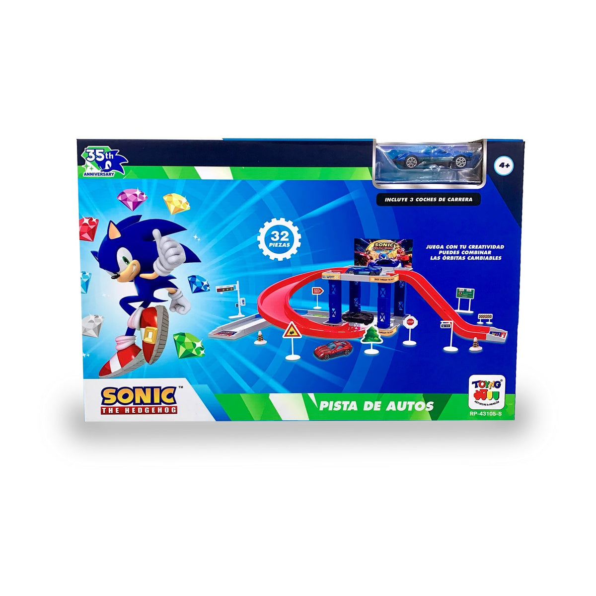 Juguete Pista de Autos - Sonic - Toyng Chile