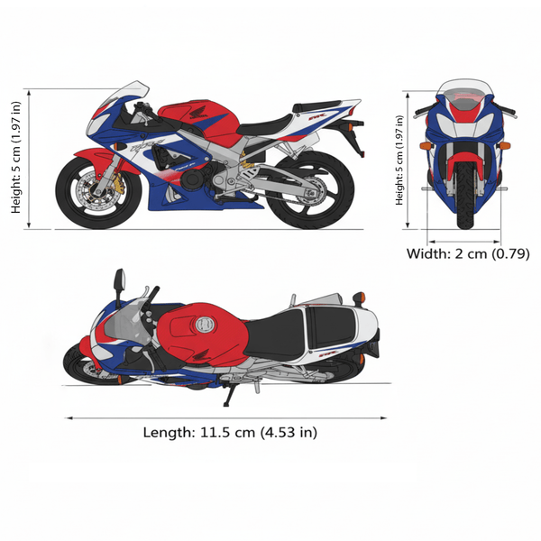 Moto Honda CBR900RR Fireblade Escala 1:18 - Welly - Toyng Chile