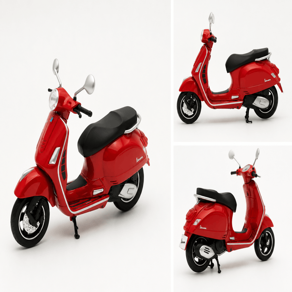 Moto Italiana Vespa GTS 125CC Escala 1:18 - Welly - Toyng Chile