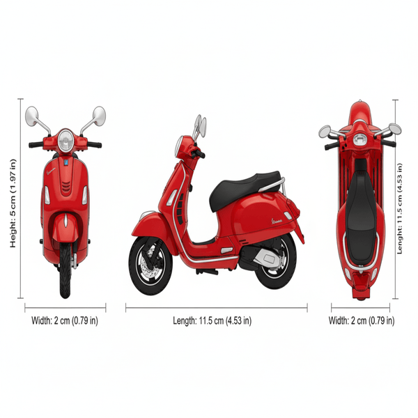 Moto Italiana Vespa GTS 125CC Escala 1:18 - Welly - Toyng Chile