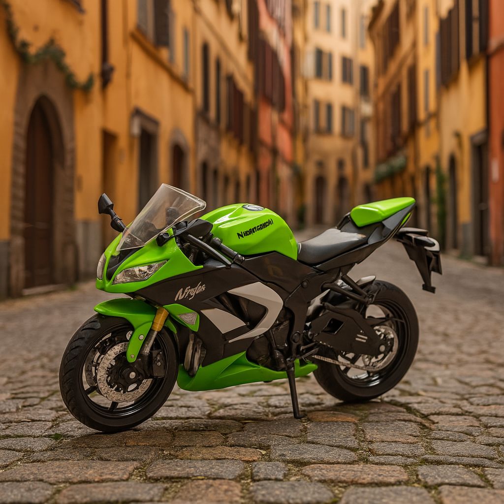 Moto Kawasaki 2009 Ninja ZX - 10R Escala 1:18 - Welly - Toyng Chile