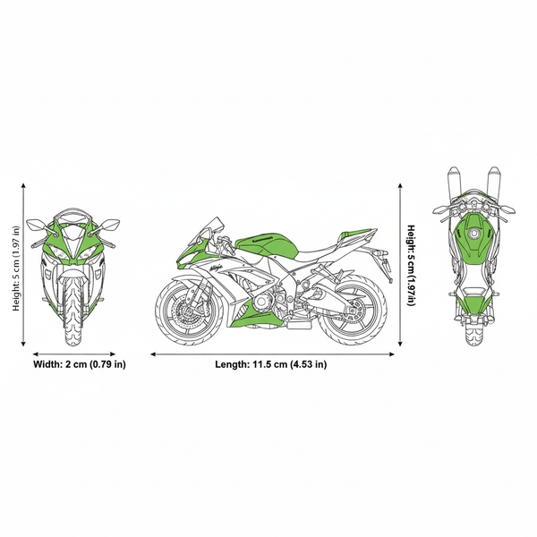 Moto Kawasaki 2009 Ninja ZX - 10R Escala 1:18 - Welly - Toyng Chile