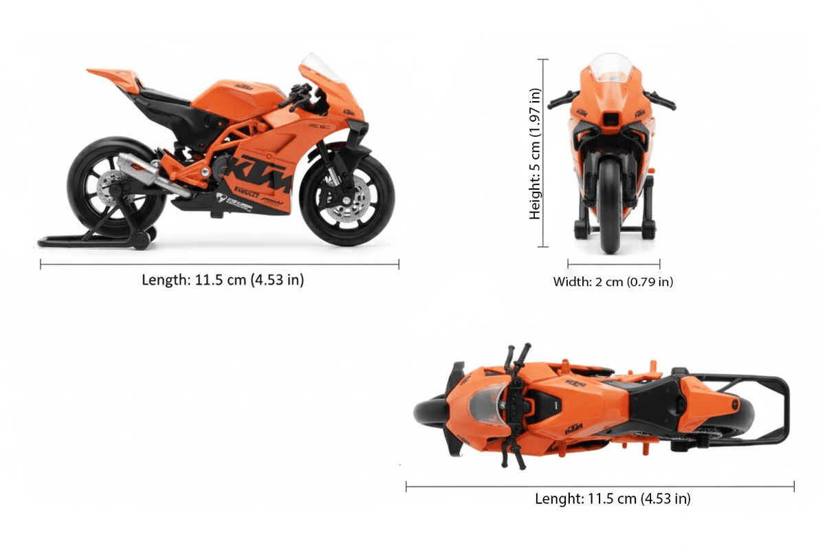 Moto KTM RC 8C Escala 1:18 - Welly - Toyng Chile
