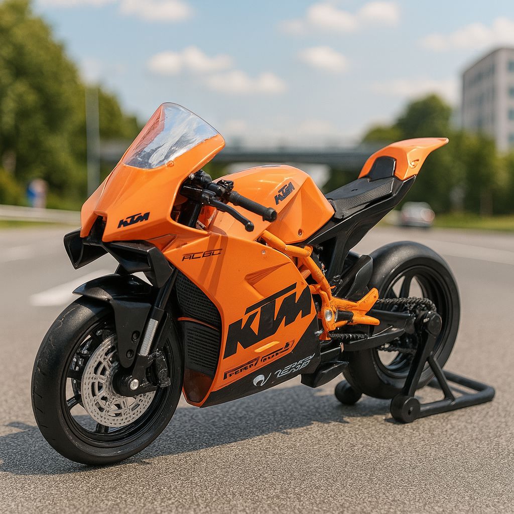 Moto KTM RC 8C Escala 1:18 - Welly - Toyng Chile