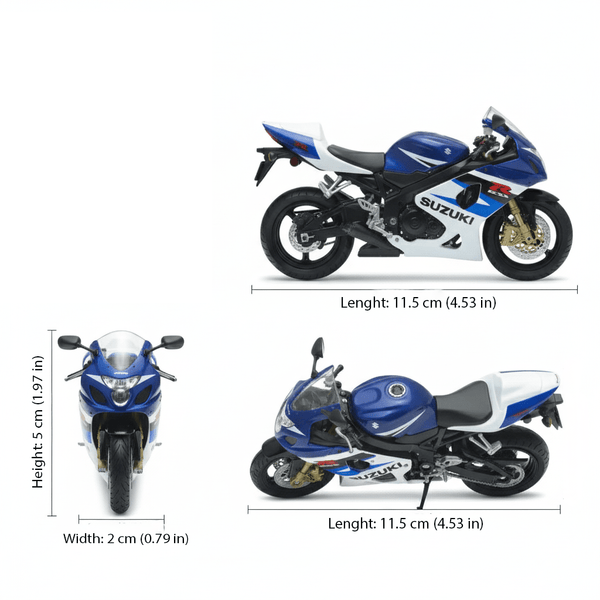 Moto Suzuki GSX - R750 Escala 1:18 - Welly - Toyng Chile
