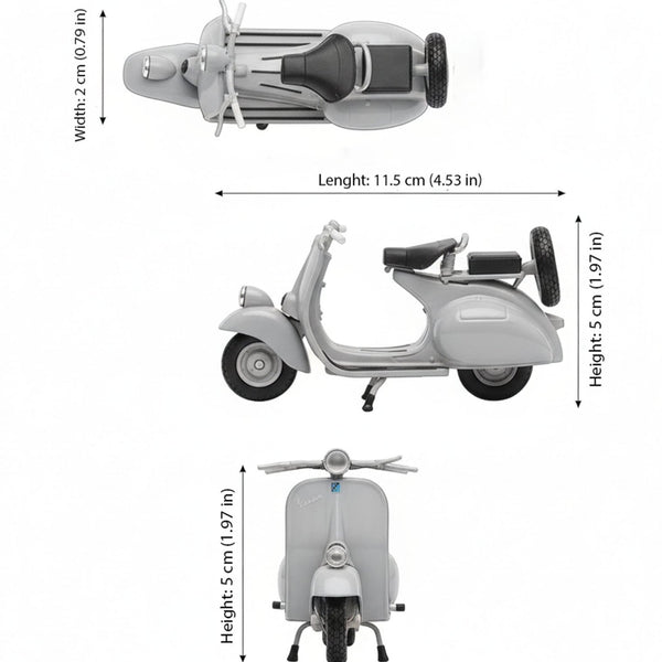 Moto Vespa 1953 125CC Escala 1:18 - Welly - Toyng Chile