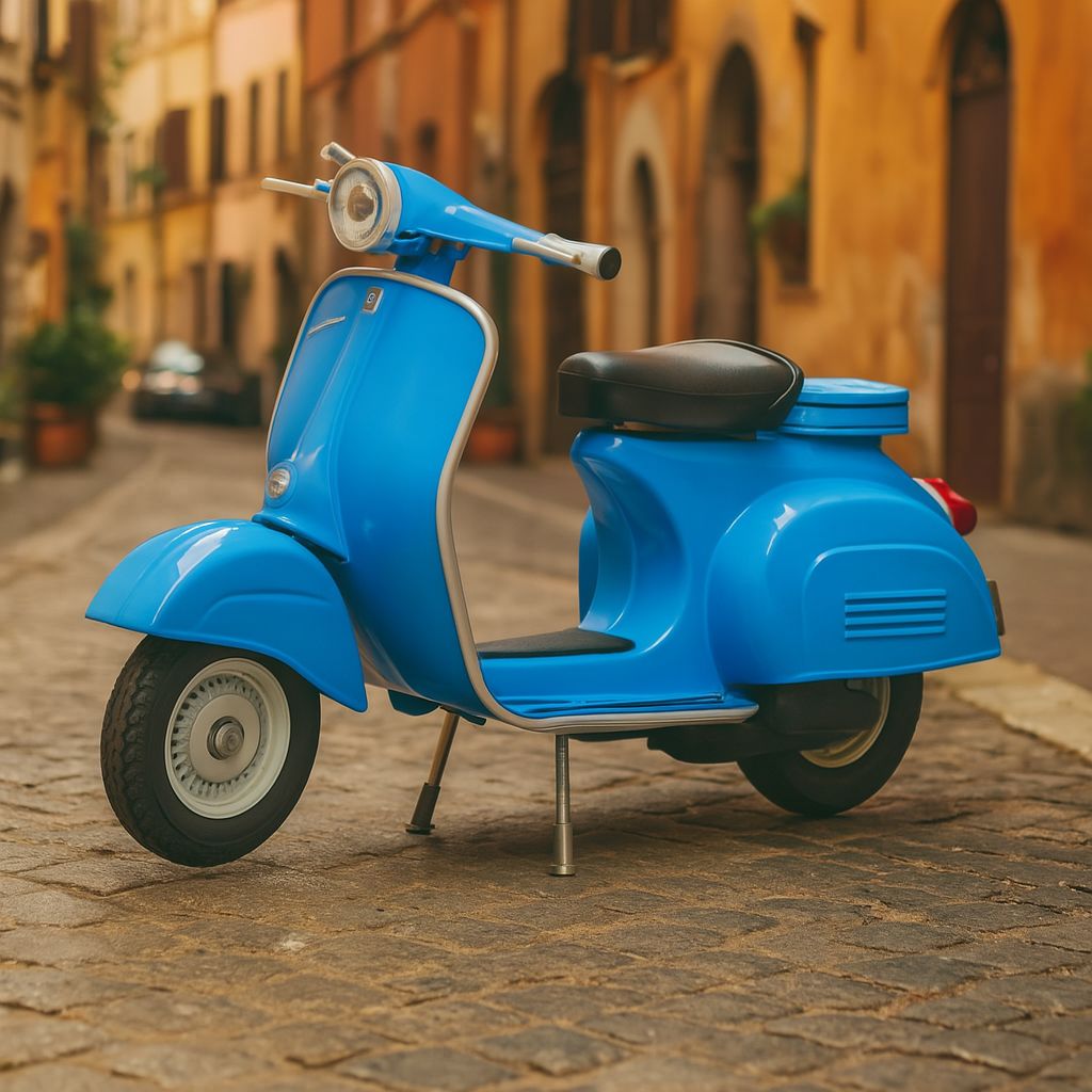 Moto Vespa 1970 150CC Escala 1:18 - Welly - Toyng Chile