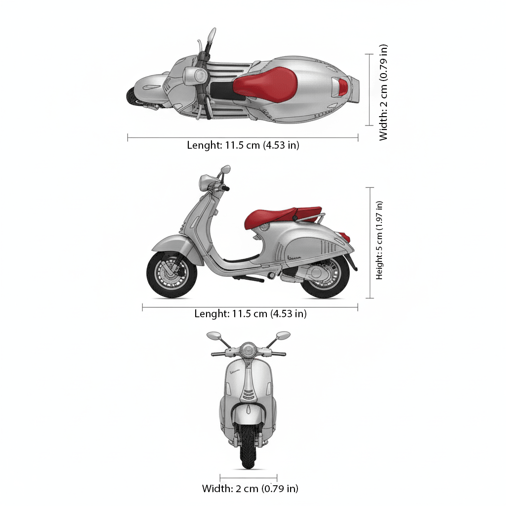Moto Vespa 2014 946 Escala 1:18 - Welly - Toyng Chile