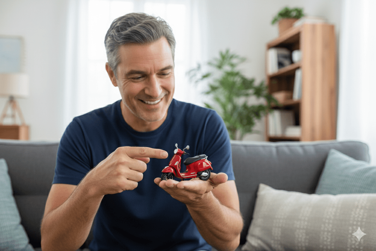 Moto Vespa GTS 125CC Escala 1:18 - Welly - Toyng Chile