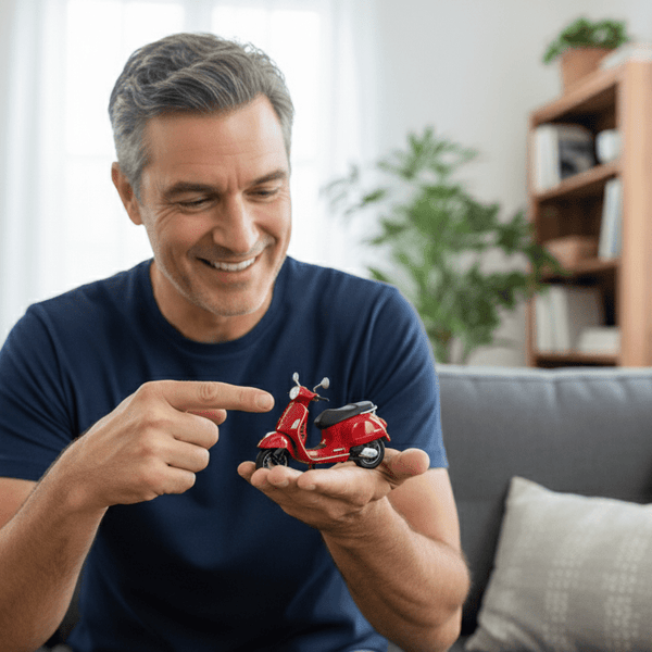 Moto Vespa GTS 125CC Escala 1:18 - Welly - Toyng Chile