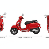 Moto Vespa GTS 125CC Escala 1:18 - Welly - Toyng Chile