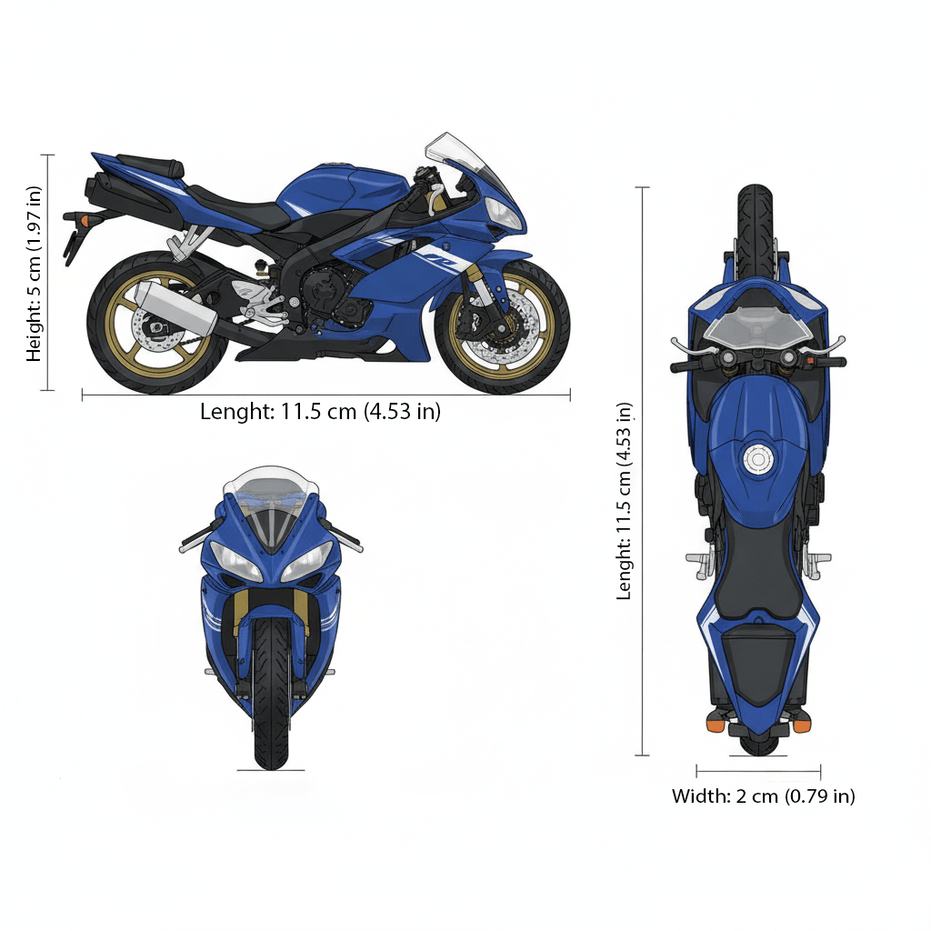 Moto Yamaha 2008 YZF - R1 Escala 1:18 - Welly - Toyng Chile