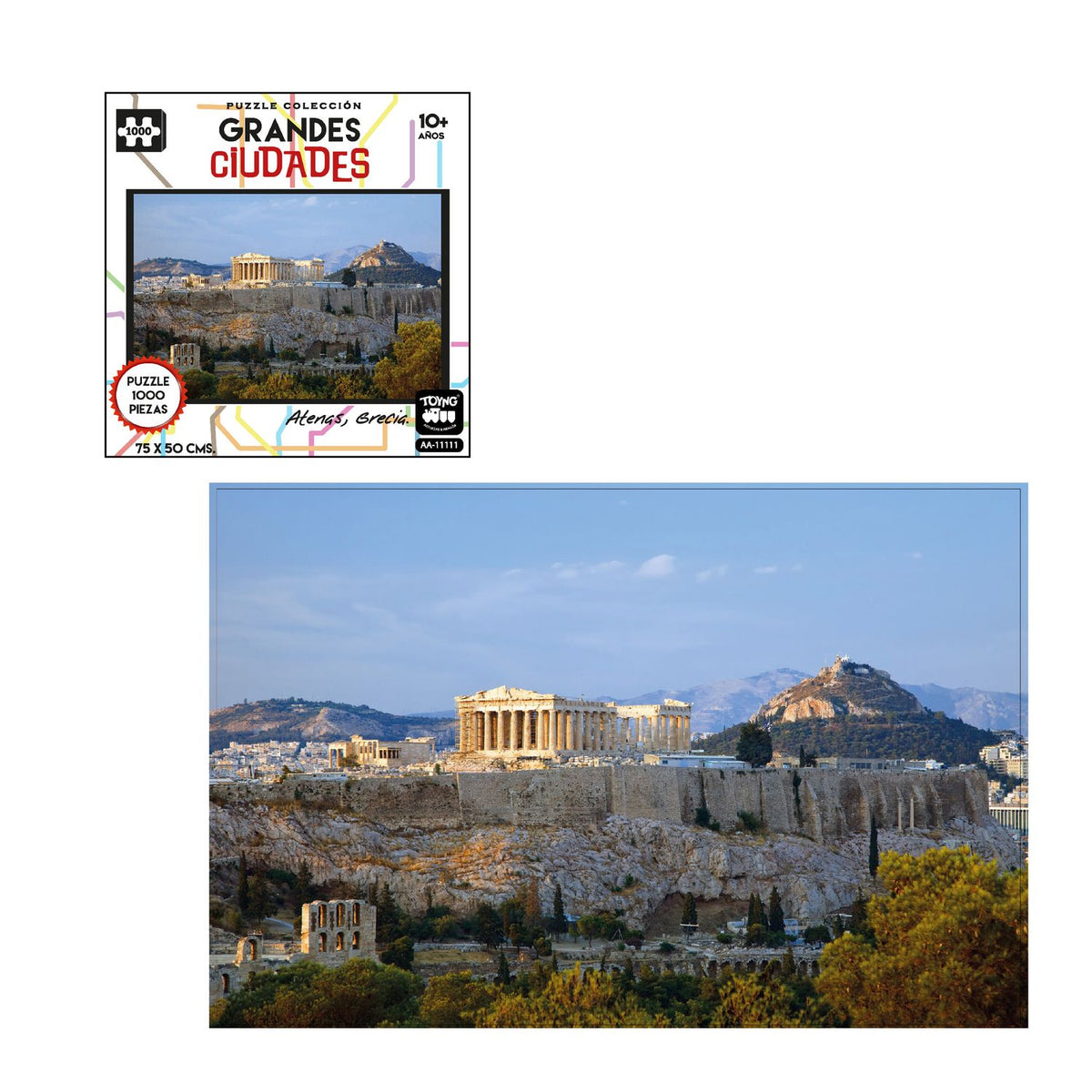 Puzzle 1000 Piezas Grandes Ciudades Atenas - Toyng