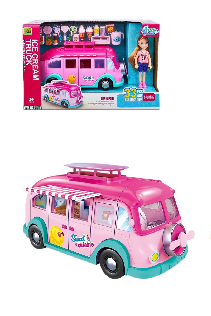 Juguete Set Bus Food Truck Y Muñeca - Toyng