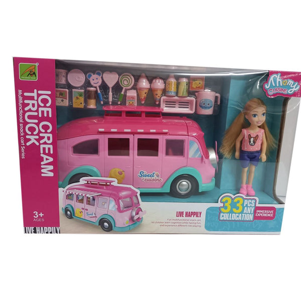 Juguete Set Bus Food Truck Y Muñeca - Toyng