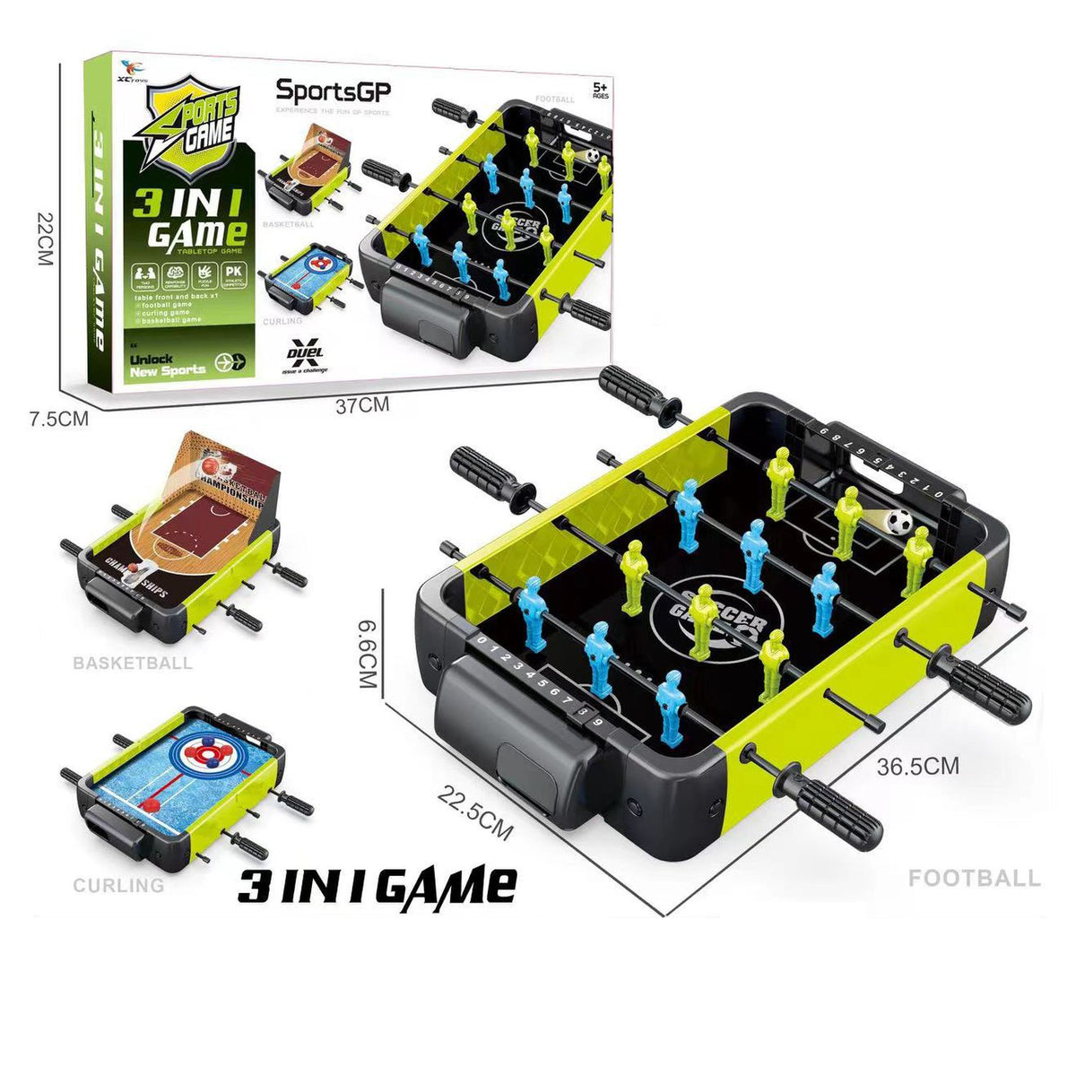 Juguete 3 En 1 Taca Taca, Basketbal Y Curling - Toyng