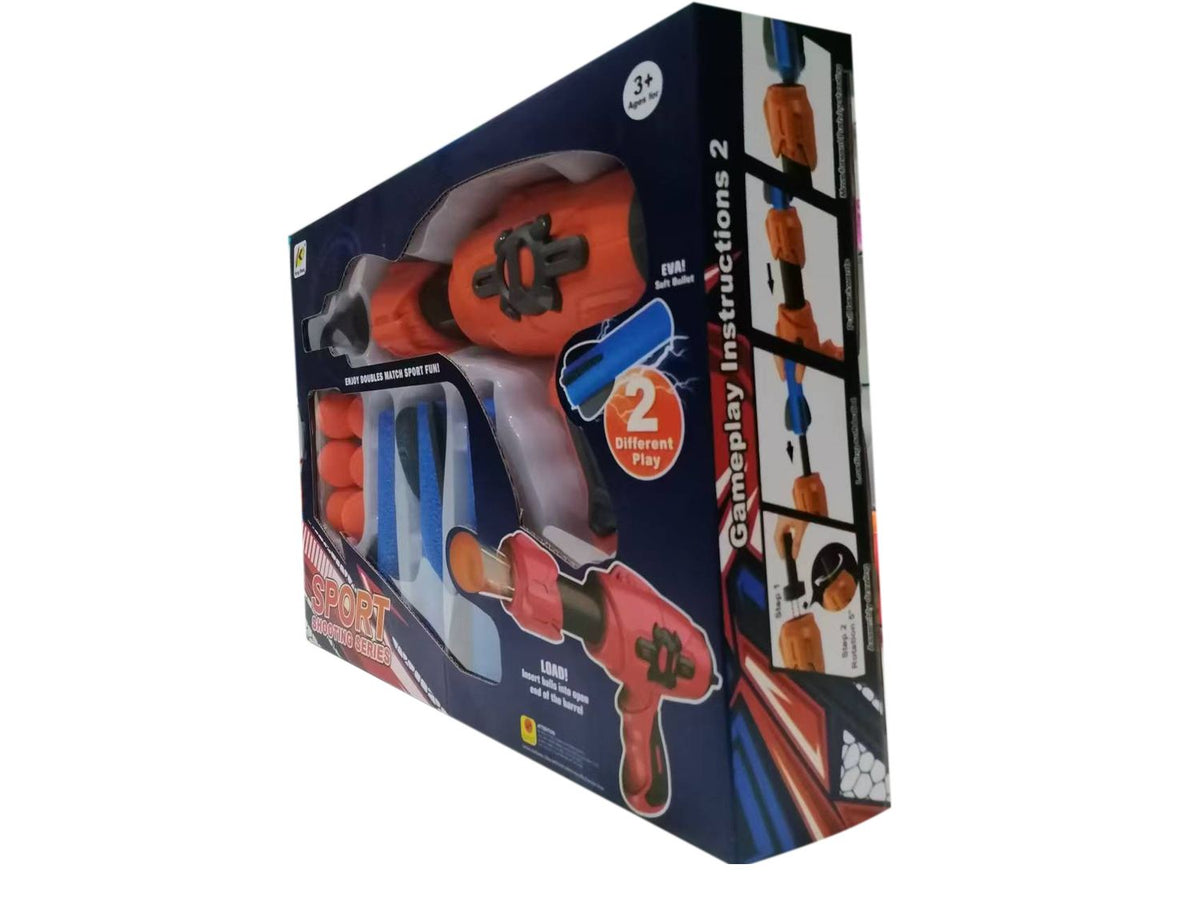 Juguete Set Pistola, 6 Pelotas Y 3 Lanzadores - Toyng