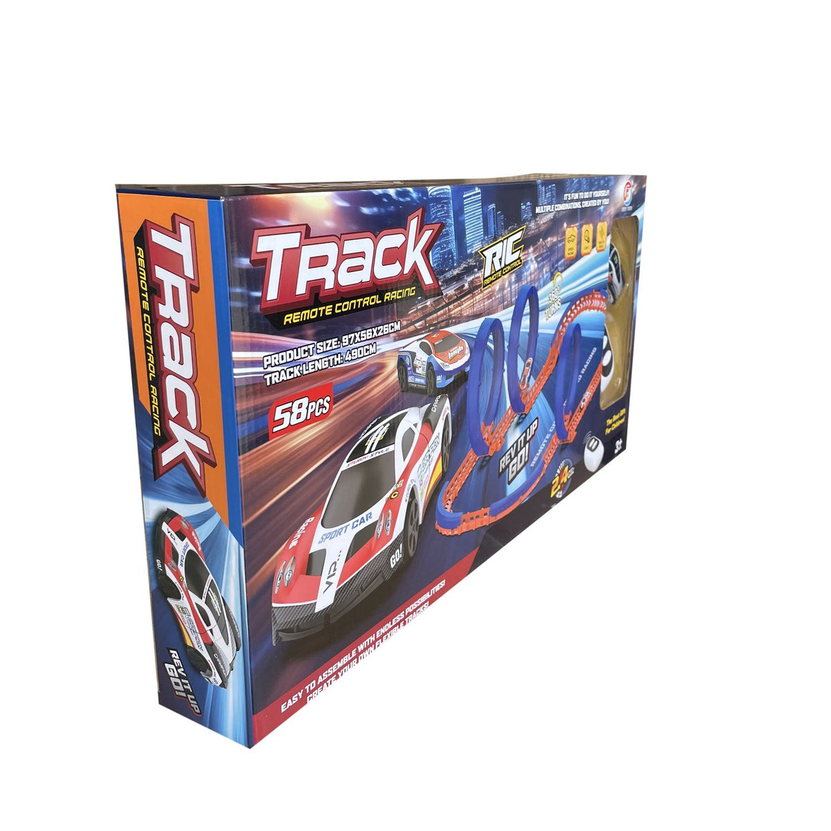 Juguete Pista De Autos De 58 Piezas Con Control  - Toyng