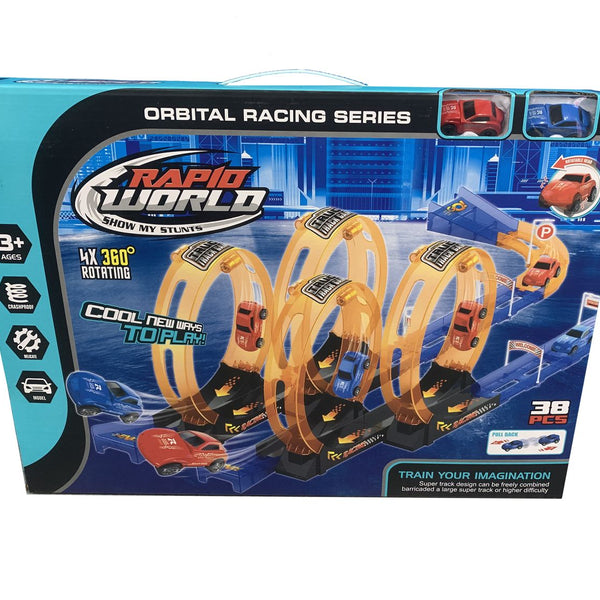 Juguete Pista 38 Piezas 2 Autos Pull Back - Toyng