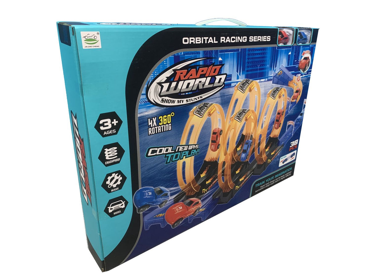 Juguete Pista 38 Piezas 2 Autos Pull Back - Toyng