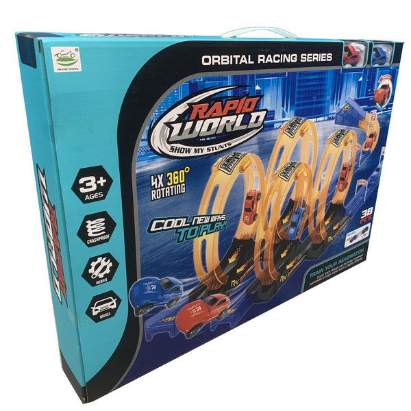 Juguete Pista 38 Piezas 2 Autos Pull Back - Toyng