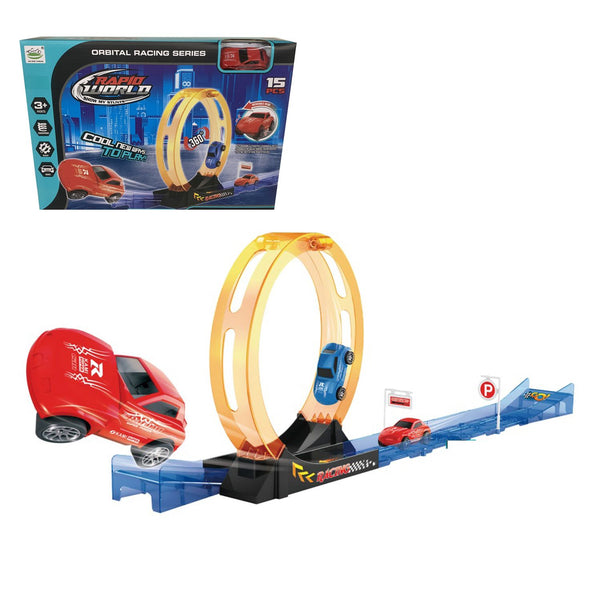 Juguete Pista 15 Piezas 1 Auto Pull Back - Toyng