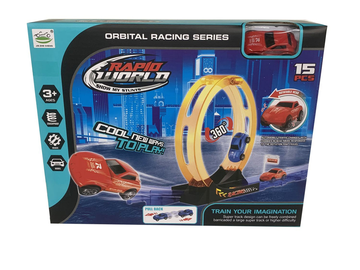 Juguete Pista 15 Piezas 1 Auto Pull Back - Toyng
