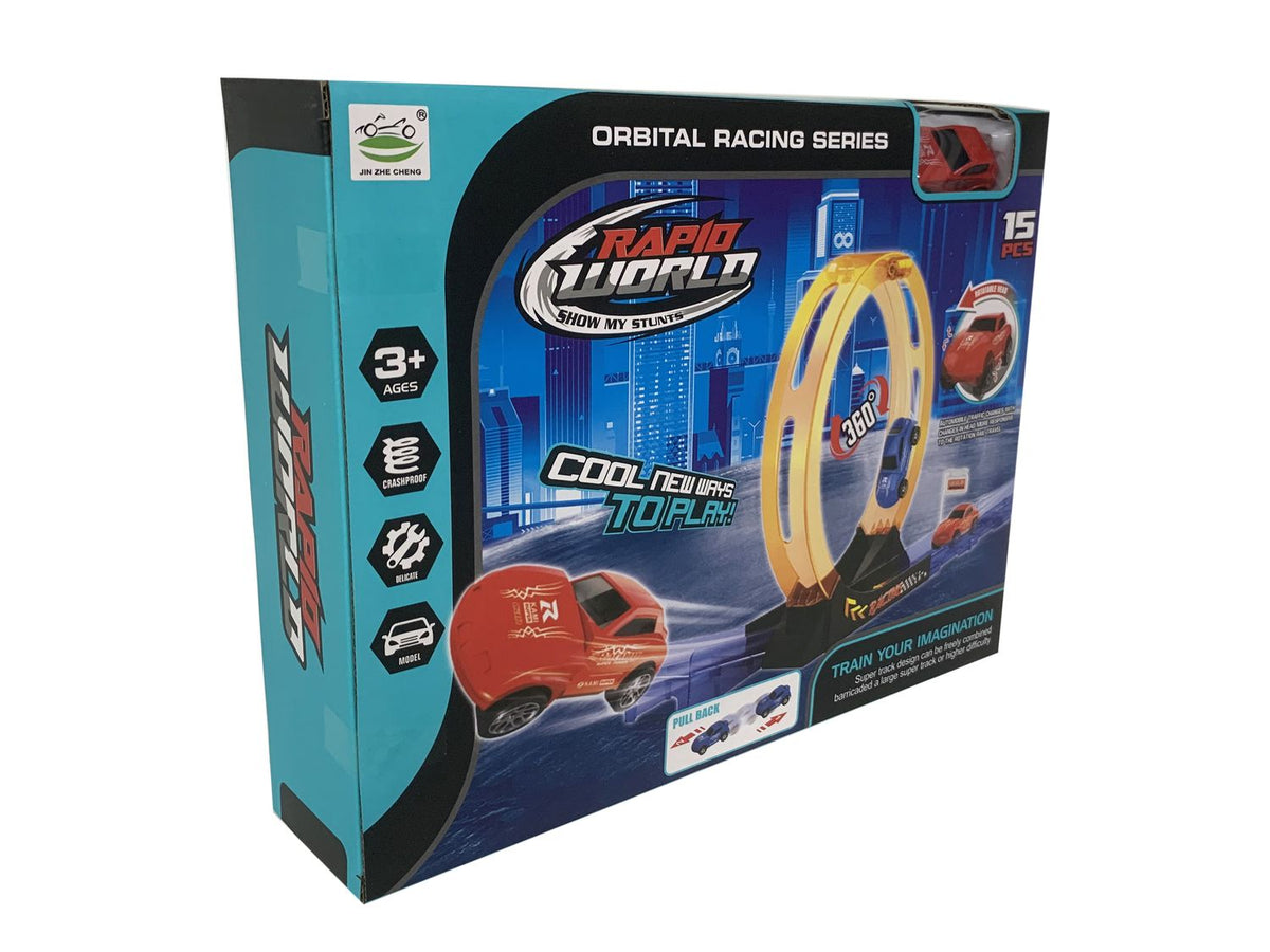 Juguete Pista 15 Piezas 1 Auto Pull Back - Toyng