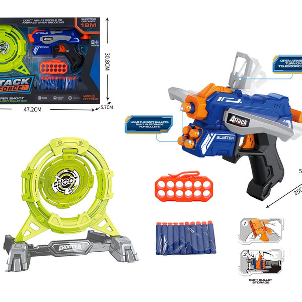 Juguete Set Lanzador, 10 Dardos Y 1 Tablero - Toyng