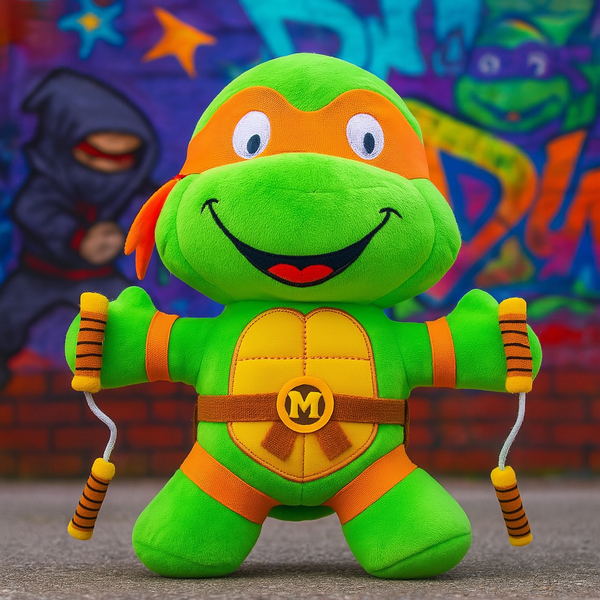 Peluche Tortugas Ninjas Miguel Angel - Las Tortugas Ninjas