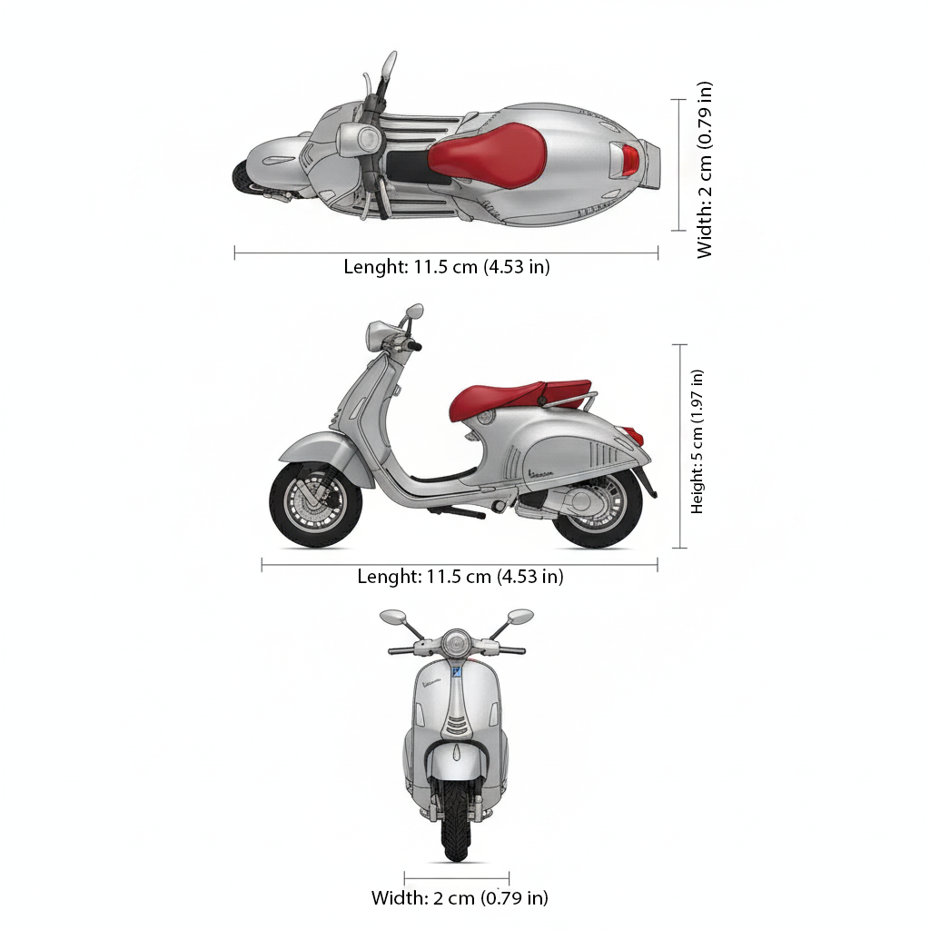 Moto Vespa 2014 946 - Welly Escala 1:18